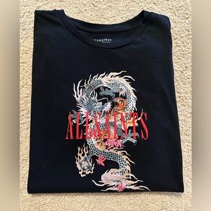 Allsaints graphic tee with dragon size XL